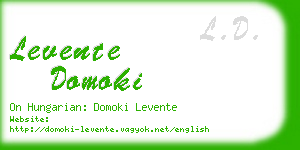 levente domoki business card